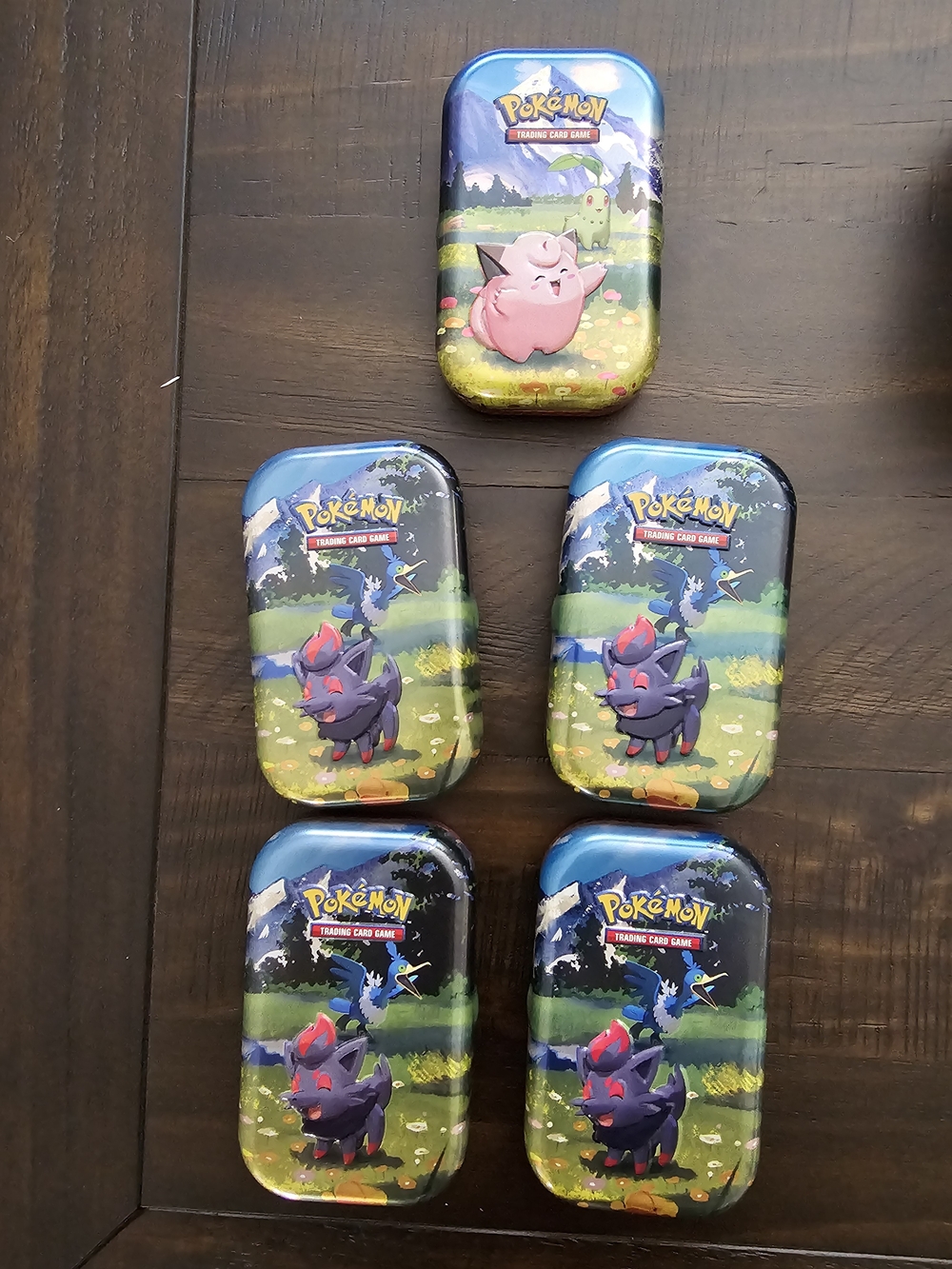 Pokémon Tin Set - Clafable & Clefairy Artwork (Blue/Green/Pink)